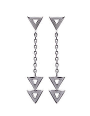 Triangles Silver Earrings - Artizen Jewelry