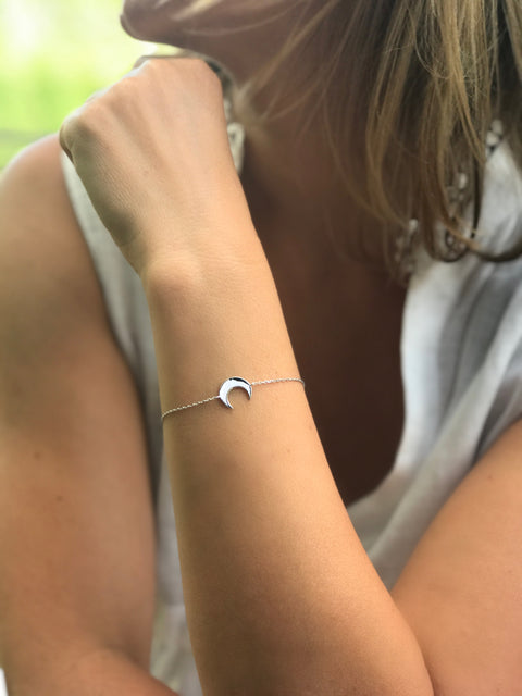 Moon bracelet | 14K Gold – Negru Jewelry - Shop Gold Jewelry Online